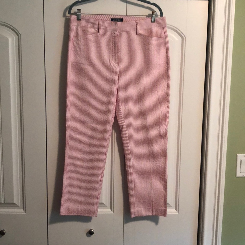 Seersucker, cropped pant